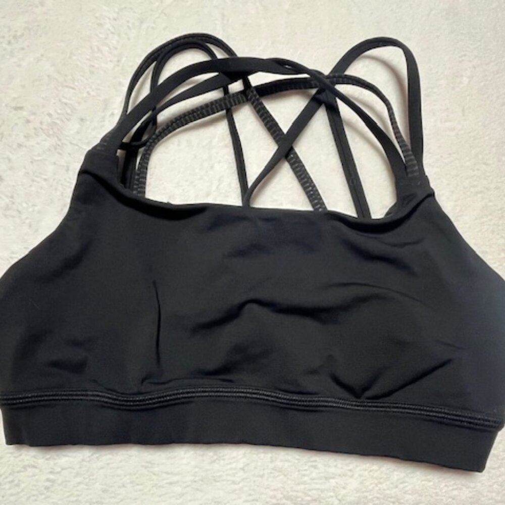 Lululemon Black Triple Strap Sports Bra- Size 6
